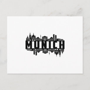 München Germany City Cityscape Cool Funny Gift Postkarte