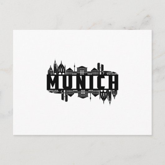 München Germany City Cityscape Cool Funny Gift Postkarte (Vorderseite)