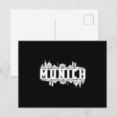 München Germany City Cityscape Funny Gift Idea Postkarte (Vorne/Hinten)