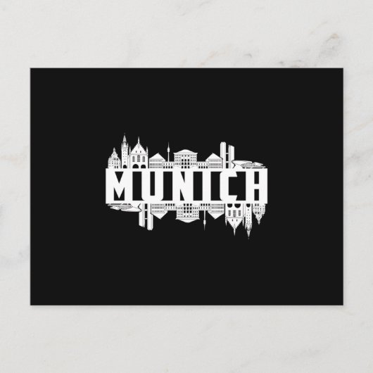 München Germany City Cityscape Funny Gift Idea Postkarte (Vorderseite)
