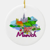 München - Germany.png Keramik Ornament (Hinten)