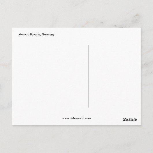 München I, Bayern, Deutschland Postkarte (Rückseite)