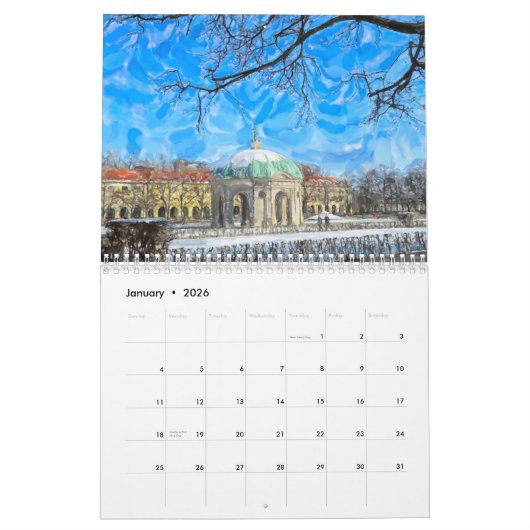 München Kalender 2026 – Stadtmotive (Jan 2026)