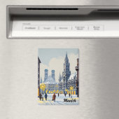 München Marienplatz Deutschland Blume Magnet (In Situ (Geschirrspüler))