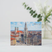 München Marienplatz Deutschland Postkarte (Stehend Vorderseite)