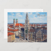 München Marienplatz Deutschland Postkarte (Vorne/Hinten)