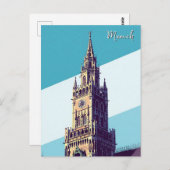 München Marienplatz Deutschland Postkarte (Vorne/Hinten)