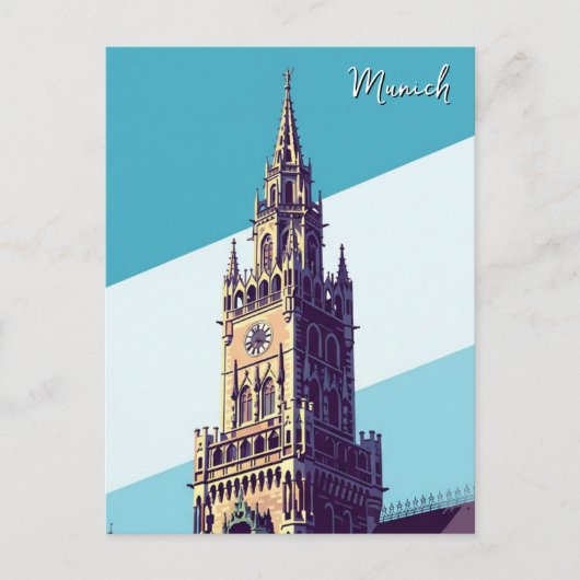 München Marienplatz Deutschland Postkarte (Vorderseite)