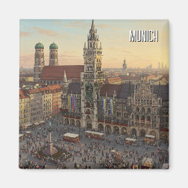 München Marienplatz Deutschland Reisen Magnet