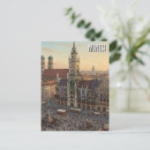 München Marienplatz Deutschland Reisen Postkarte (Stehend Vorderseite)