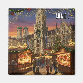München Marienplatz Deutschland Weihnachtsmarkt Magnet