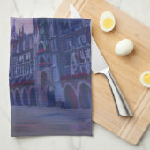 München Marienplatz mit Rathaus Geschirrtuch (Viertel Falte)