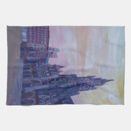 München Marienplatz mit Rathaus Geschirrtuch