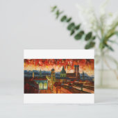 München mit Alpenpanorama Postkarte (Stehend Vorderseite)