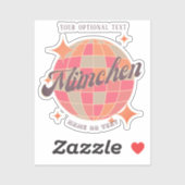 München München Bayern Deutschland Retro disco Aufkleber (Blatt)