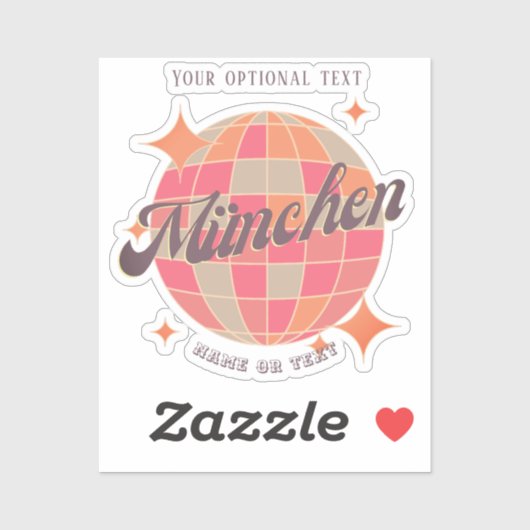 München München Bayern Deutschland Retro disco Aufkleber (Blatt)