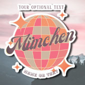 München München Bayern Deutschland Retro disco Aufkleber