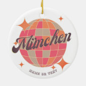 München München Bayern Deutschland Retro disco Keramik Ornament (Hinten)