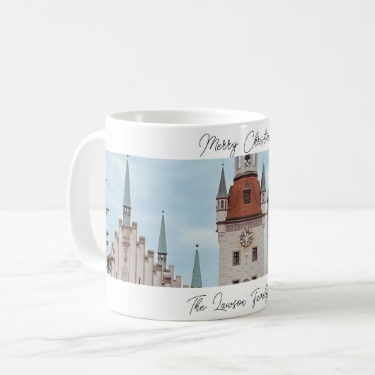 München Personalisieren Weihnachtsmarkt Deutschlan Kaffeetasse (Vorderseite Links)
