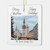 München Personalisieren Weihnachtsmarkt Deutschlan Keramikornament (Links)