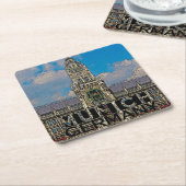 München Rechteckiger Pappuntersetzer (angewinkelt)