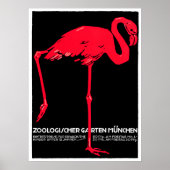 München Zoo Garden Flamingo Poster (Vorne)