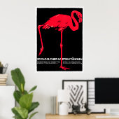 München Zoo Garden Flamingo Poster (Heimbüro)