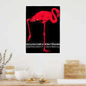 München Zoo Garden Flamingo Poster (Küche)