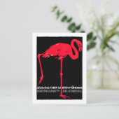 München Zoo Garden Flamingo Postkarte (Stehend Vorderseite)