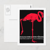 München Zoo Garden Flamingo Postkarte (Vorne/Hinten)