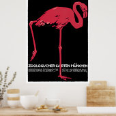 München Zoologischer Garten Vintage Reiseplakat Poster (Küche)