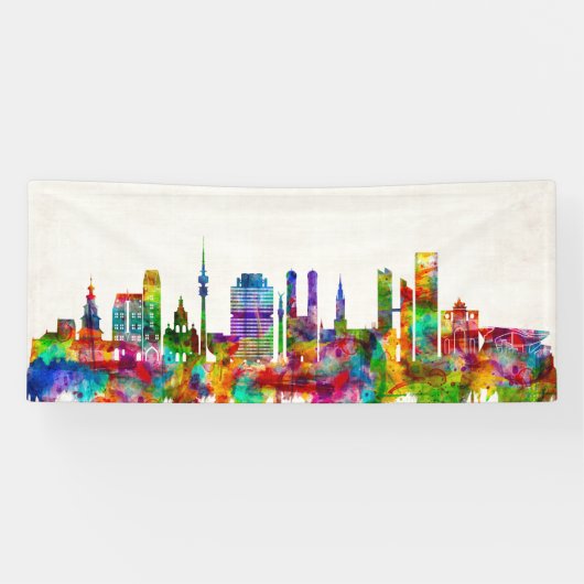Münchener Deutschland Skyline Banner (Horizontal)