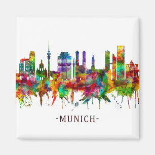 Münchener Deutschland Skyline Magnet