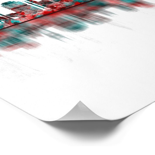 Münchener Deutschland Skyline Poster (Ecke)