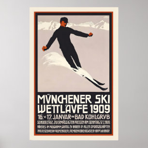 Münchener Ski Garmisch-Partenkirchen Deutschland Poster