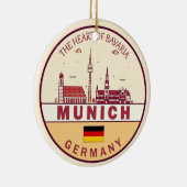 Münchener Skyline-Emblem Keramik Ornament (Rechts)
