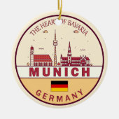 Münchener Skyline-Emblem Keramik Ornament (Vorne)
