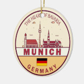 Münchener Skyline-Emblem Keramik Ornament (Links)