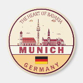 Münchener Skyline-Emblem Magnet (Vorne)