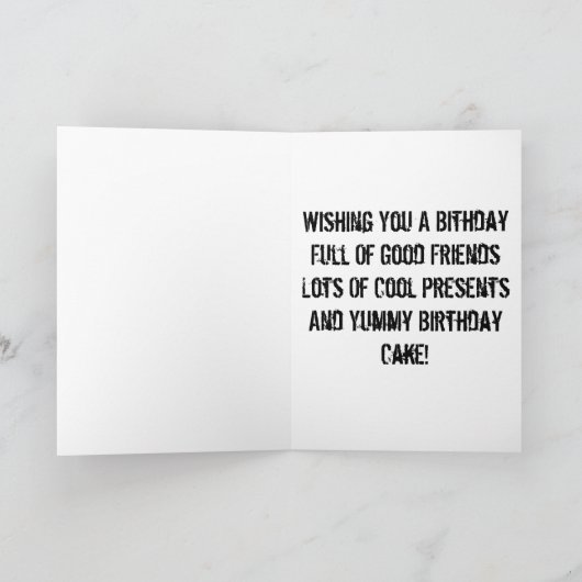 Munchie Monster! - Munchie Time! Geburtskarte Karte (Innenseite)