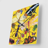 "Munchies" Quadratische Wanduhr (Winkel)