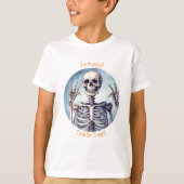 Munchin' Skeleton Halloween T-Shirt für Kinder! (Vorderseite)