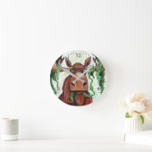 Munching Moose Runde Wanduhr (Zuhause)