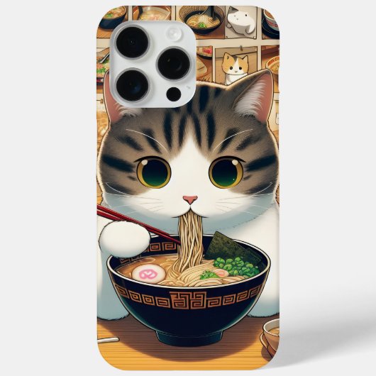 Munchkin Cat Eating Ramen Case-Mate iPhone Hülle (Rückseite)
