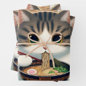 Munchkin Cat Eating Ramen Geschenkpapier Set (Beispiel)