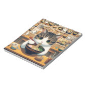 Munchkin Cat Eating Ramen Notizblock (Rotiert)