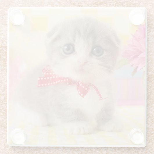 Munchkin Kätzchen Glasuntersetzer (Rückseite)