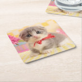 Munchkin Kätzchen Rechteckiger Pappuntersetzer (angewinkelt)
