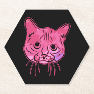 Munchkin-Katze Buntes Shirt Untersetzer