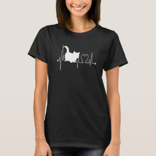 Munchkin-Katze Herzschlag Ekg Ich liebe meine Mun T-Shirt